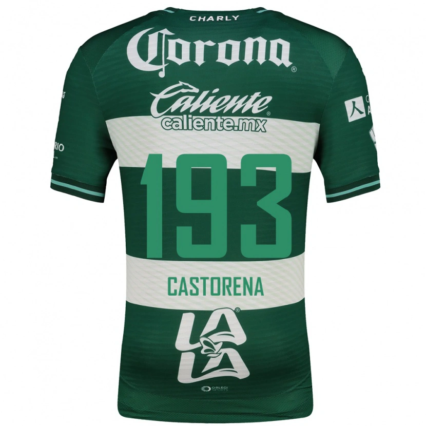 Danxen Criança Camisola Damián Castorena #193 Verde Branco Principal 2026/27 Camisa
