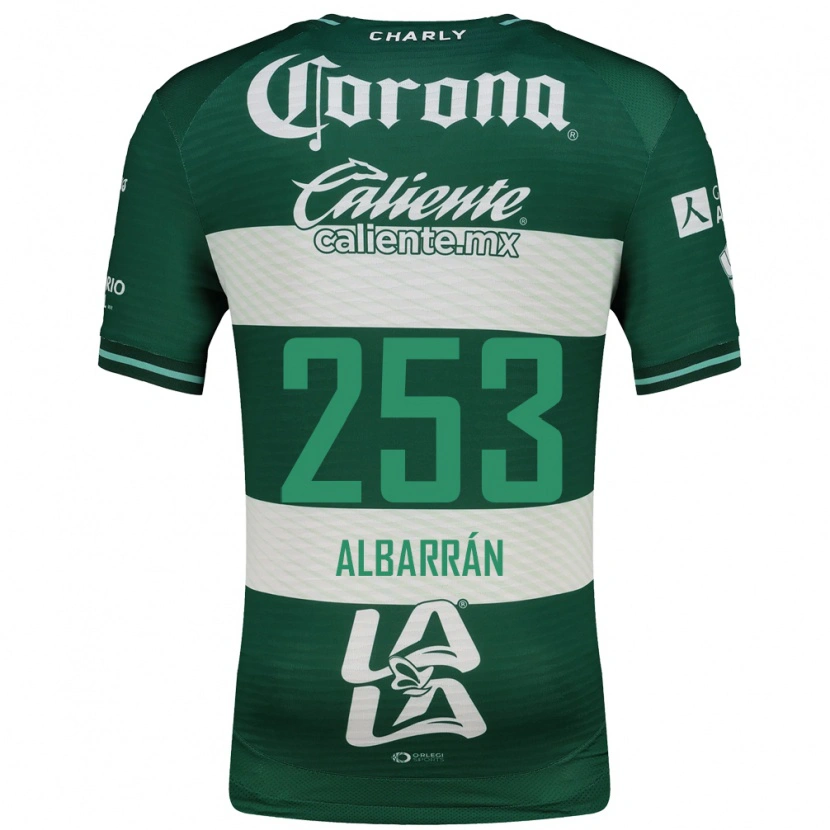 Danxen Criança Camisola Rodrigo Albarrán #253 Verde Branco Principal 2026/27 Camisa