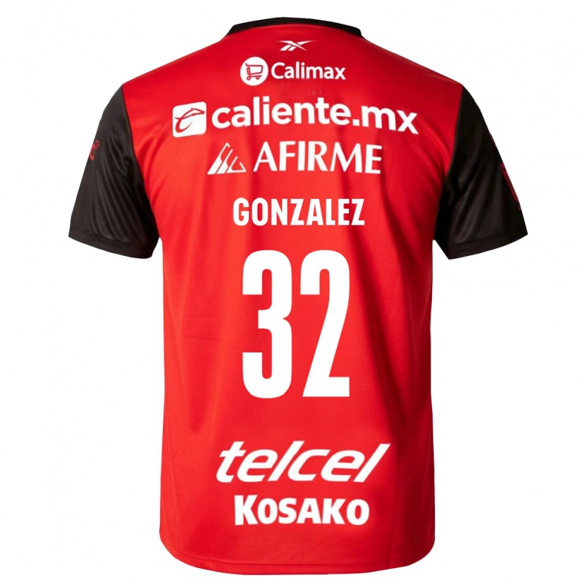 Danxen Criança Camisola Carlos Gonzalez #32 Preto Vermelho Principal 2026/27 Camisa