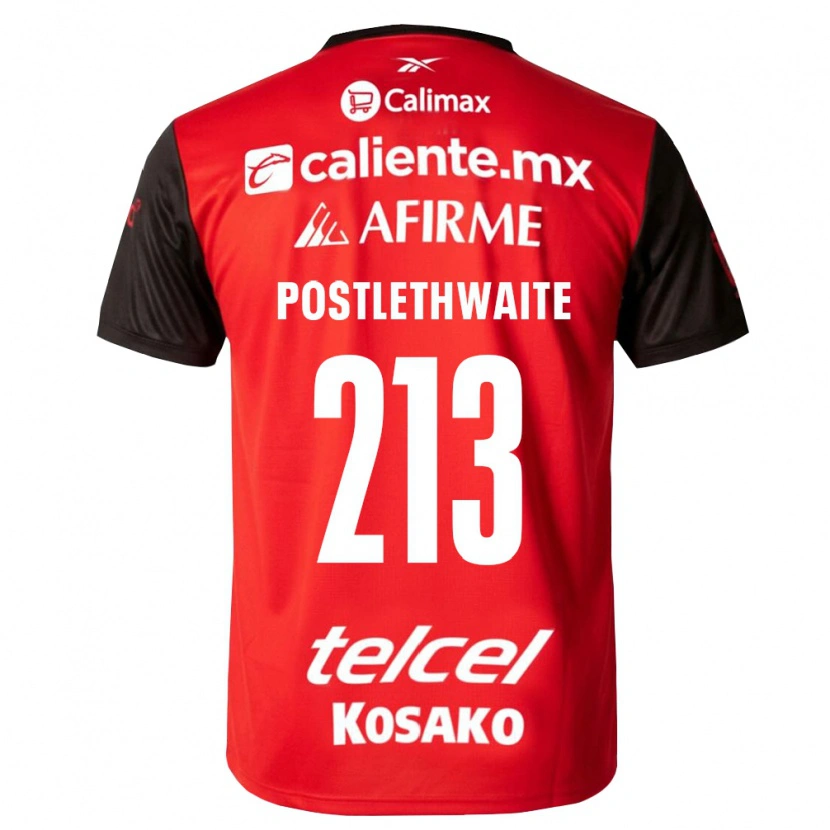 Danxen Criança Camisola Emiliano Postlethwaite #213 Preto Vermelho Principal 2026/27 Camisa