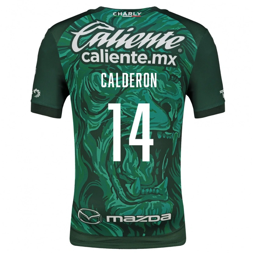 Danxen Criança Camisola Daniela Calderón #14 Verde Preto Principal 2026/27 Camisa