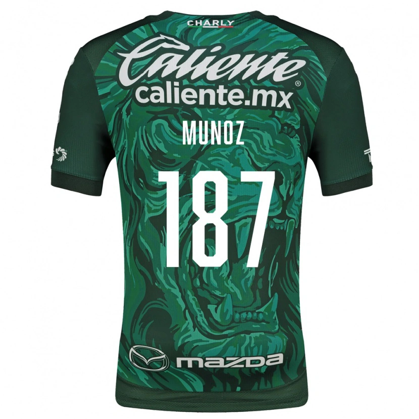 Danxen Criança Camisola Diego Muñoz #187 Verde Preto Principal 2026/27 Camisa