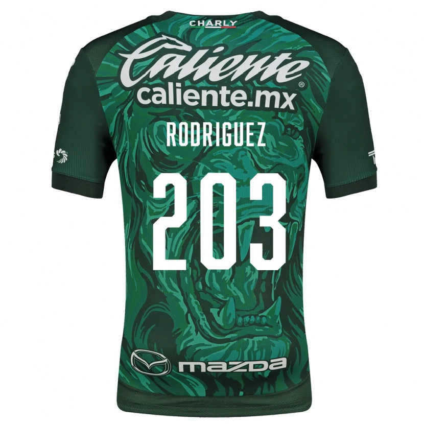 Danxen Criança Camisola César Rodríguez #203 Verde Preto Principal 2026/27 Camisa