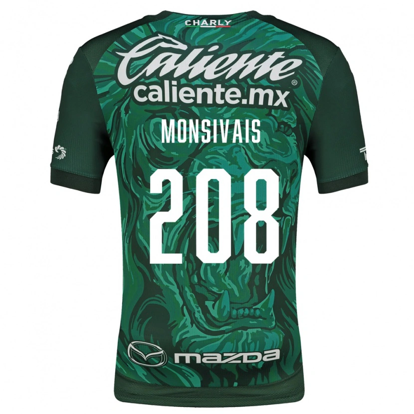 Danxen Criança Camisola Daniel Monsivaís #208 Verde Preto Principal 2026/27 Camisa