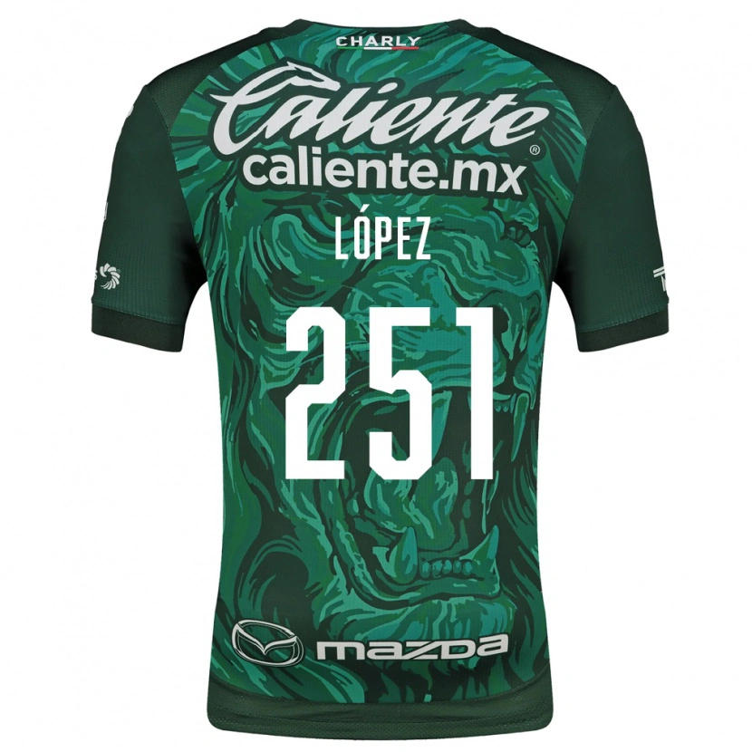 Danxen Criança Camisola Iván López #251 Verde Preto Principal 2026/27 Camisa