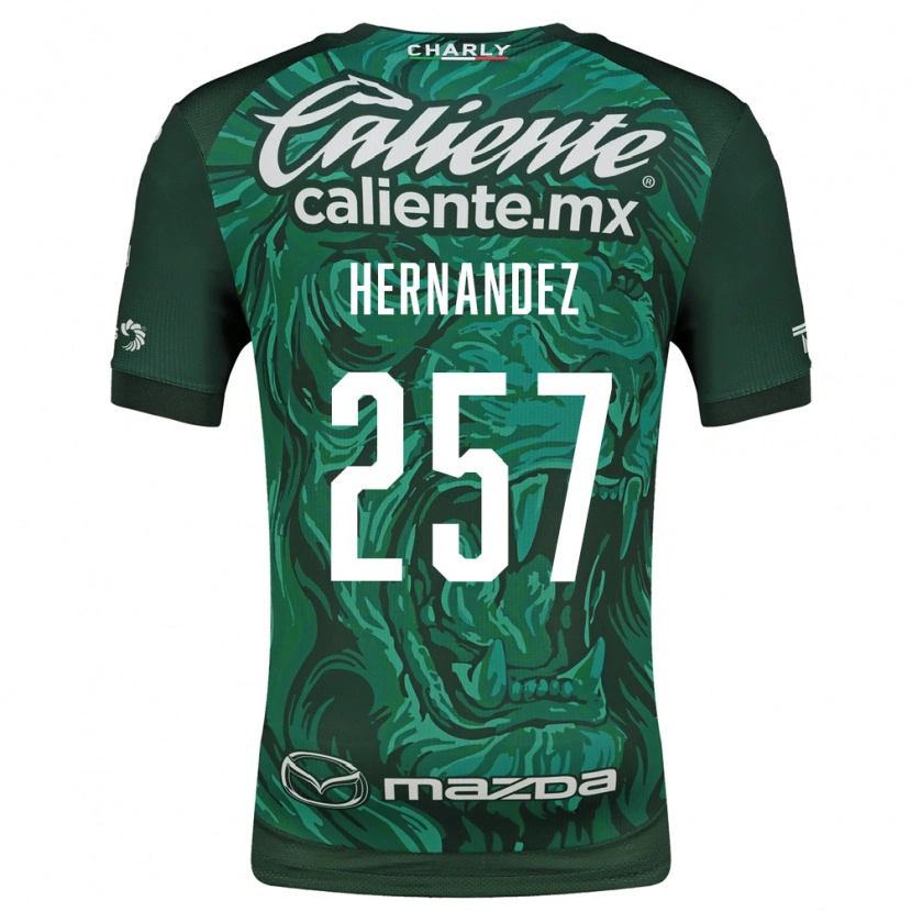 Danxen Criança Camisola Karín Hernández #257 Verde Preto Principal 2026/27 Camisa