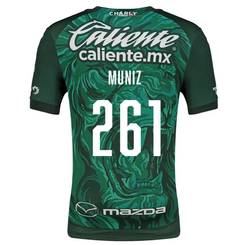 Danxen Criança Camisola César Muñiz #261 Verde Preto Principal 2026/27 Camisa