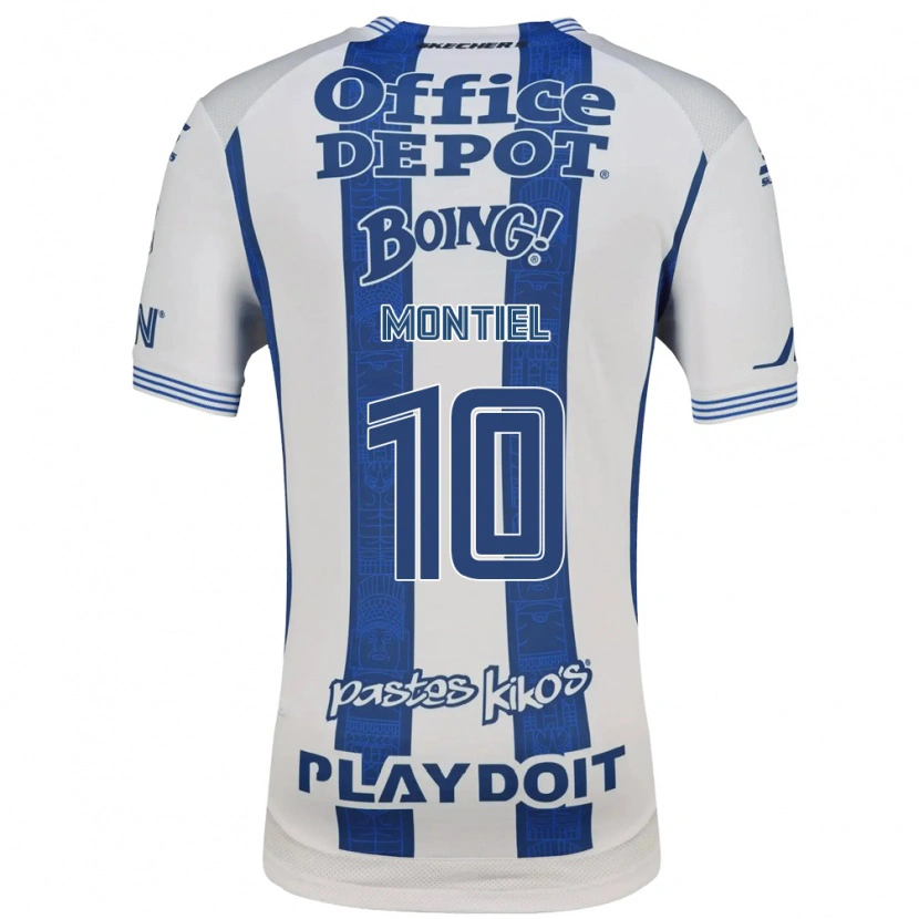 Danxen Criança Camisola Elías Montiel #10 Branco Azul Marinho Principal 2026/27 Camisa