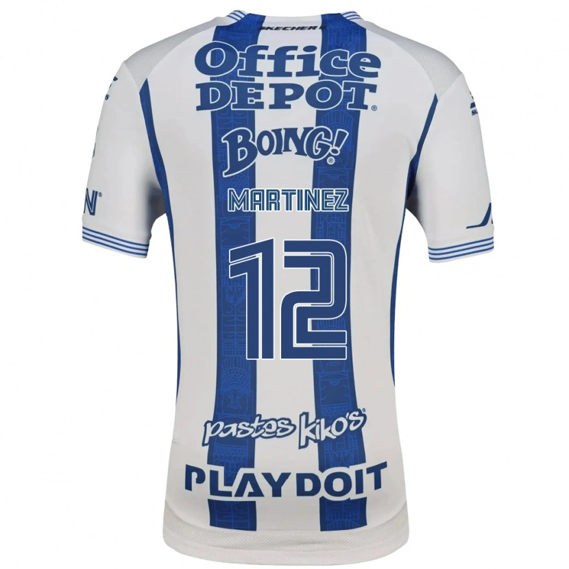 Danxen Criança Camisola Sofía Martínez #12 Branco Azul Marinho Principal 2026/27 Camisa