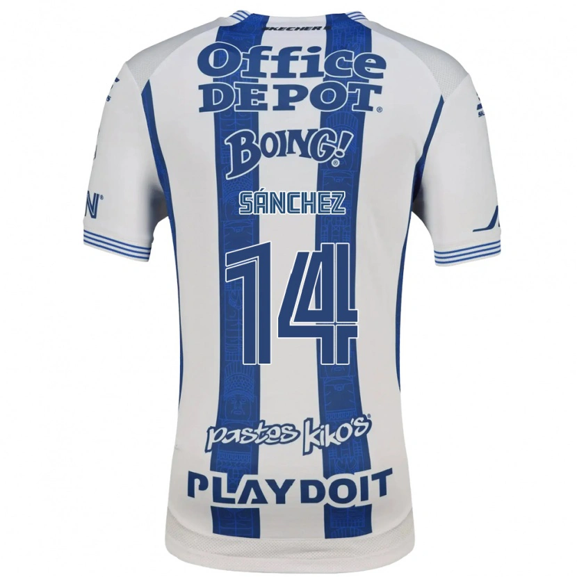 Danxen Criança Camisola Carlos Sánchez #14 Branco Azul Marinho Principal 2026/27 Camisa