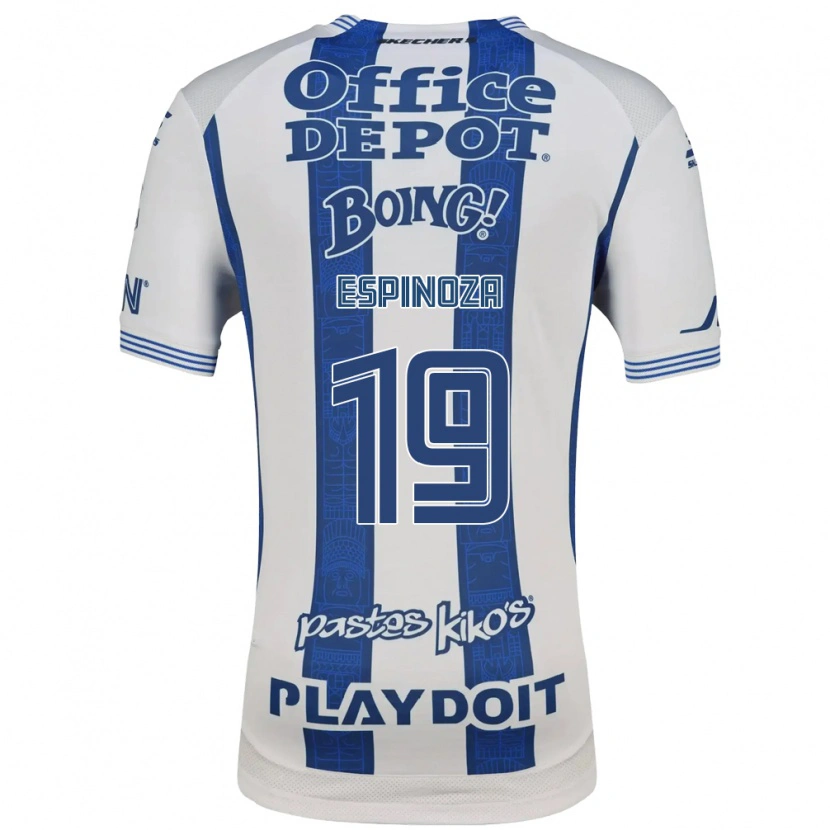 Danxen Criança Camisola Giselle Espinoza #19 Branco Azul Marinho Principal 2026/27 Camisa