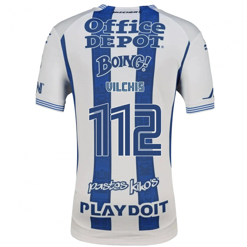 Danxen Criança Camisola Leonardo Vílchis #112 Branco Azul Marinho Principal 2026/27 Camisa