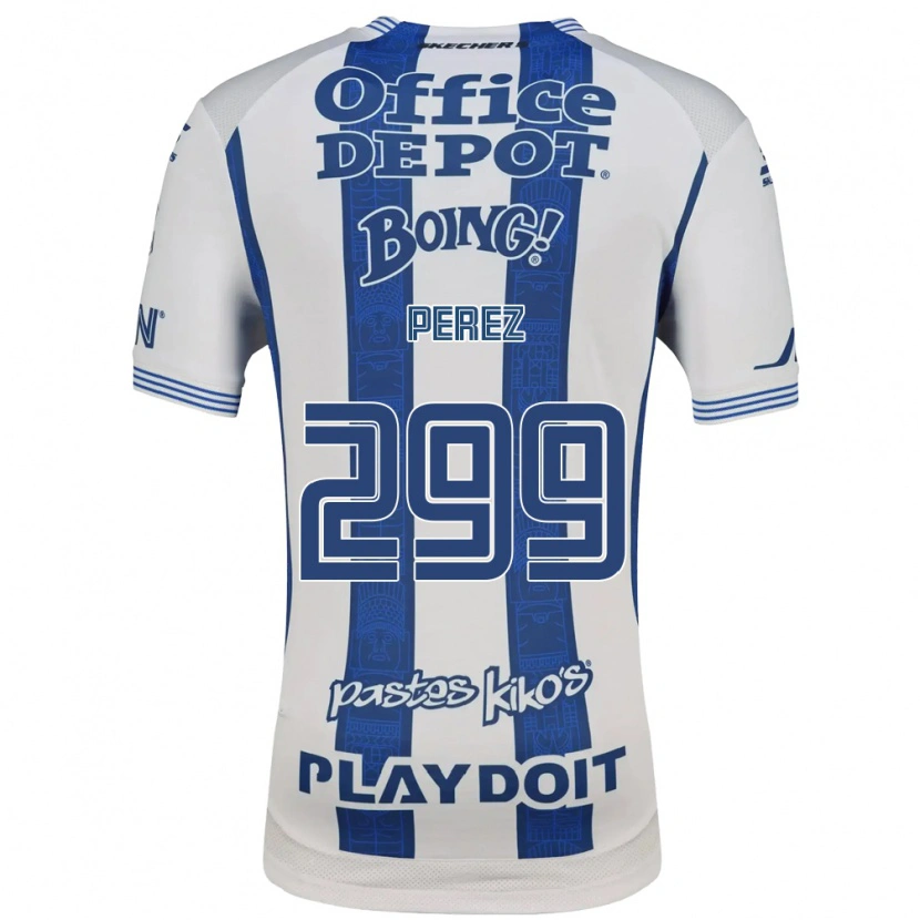 Danxen Criança Camisola Santiago Pérez #299 Branco Azul Marinho Principal 2026/27 Camisa
