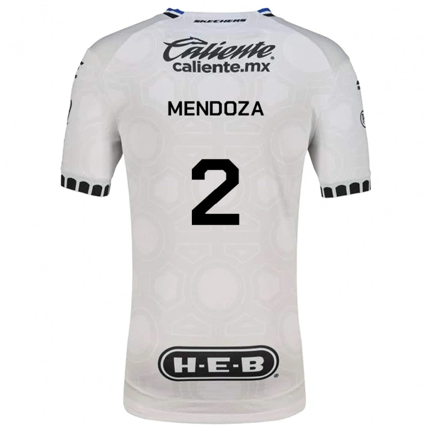 Danxen Criança Camisola Omar Mendoza #2 Branco Preto Azul Principal 2026/27 Camisa