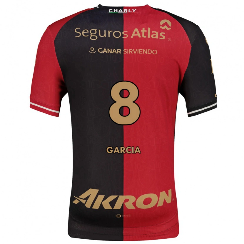 Danxen Criança Camisola Mateo García #8 Vermelho Preto Marrom Principal 2026/27 Camisa