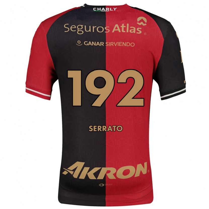 Danxen Criança Camisola Jesús Serrato #192 Vermelho Preto Marrom Principal 2026/27 Camisa