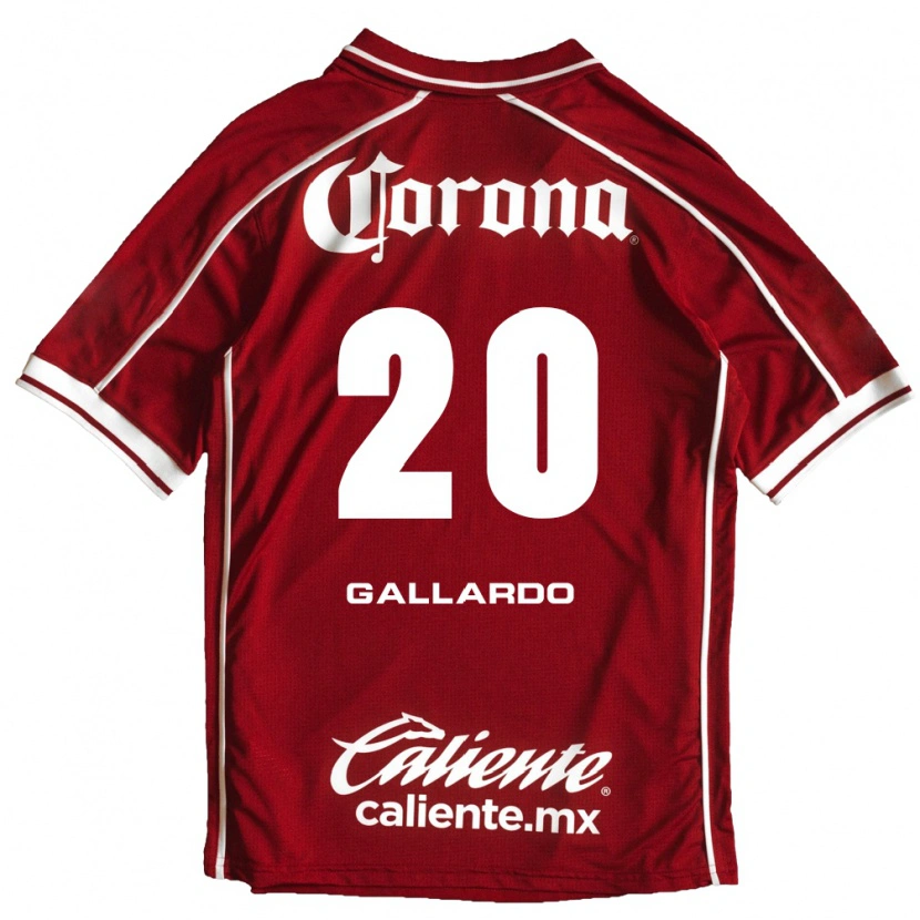 Danxen Criança Camisola Jesús Gallardo #20 Branco Vermelho Principal 2026/27 Camisa
