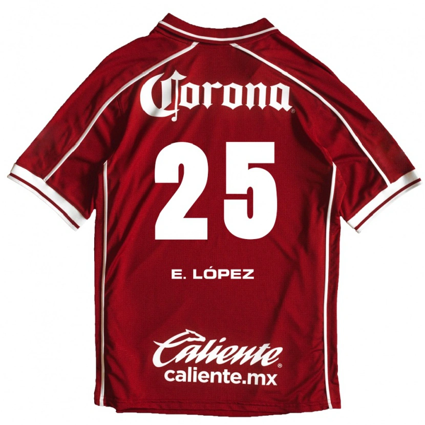 Danxen Criança Camisola Everardo López #25 Branco Vermelho Principal 2026/27 Camisa