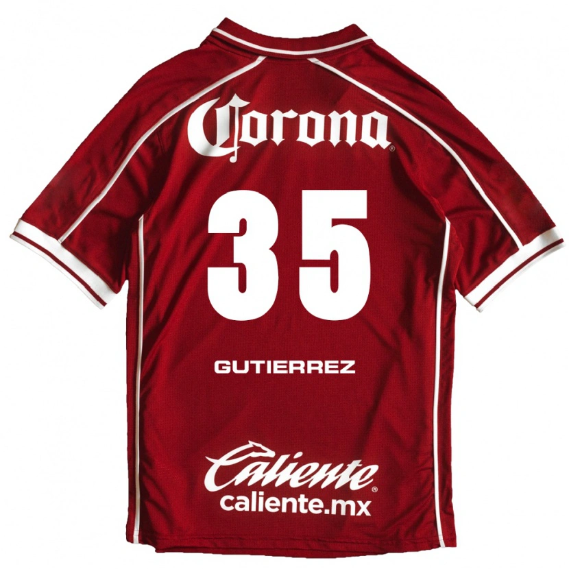 Danxen Criança Camisola Érick Gutiérrez #35 Branco Vermelho Principal 2026/27 Camisa