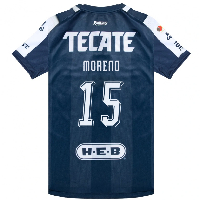 Danxen Criança Camisola Hector Moreno #15 Azul Tinta Branco Vermelho Principal 2026/27 Camisa