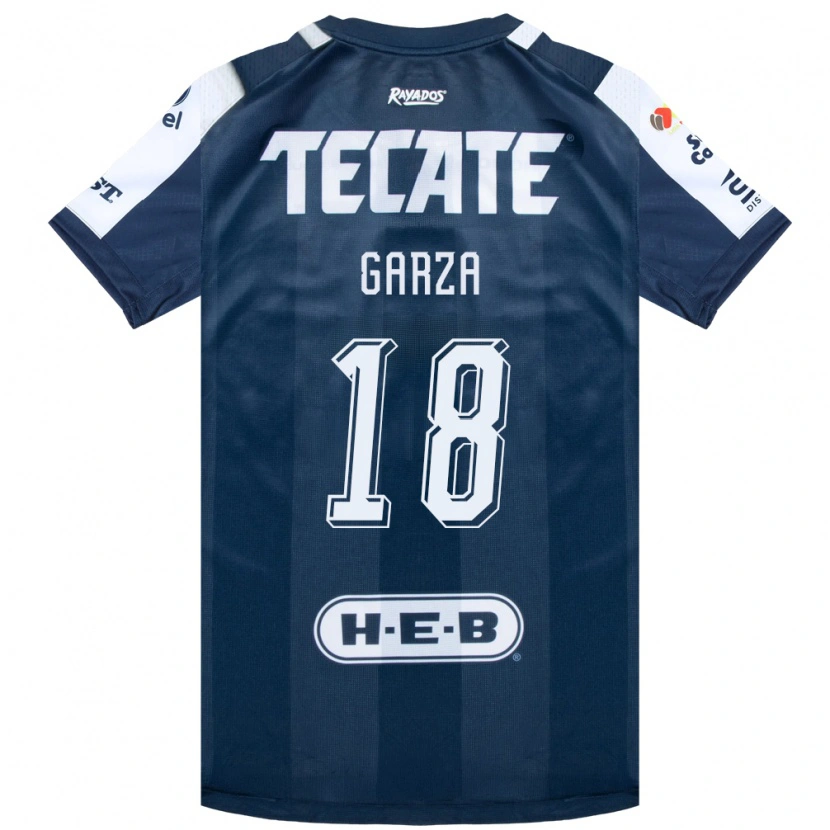 Danxen Criança Camisola César Garza #18 Azul Tinta Branco Vermelho Principal 2026/27 Camisa