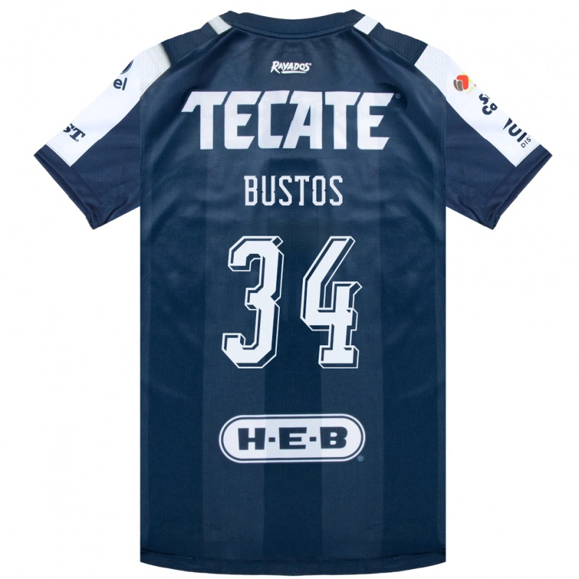 Danxen Criança Camisola César Bustos #34 Azul Tinta Branco Vermelho Principal 2026/27 Camisa