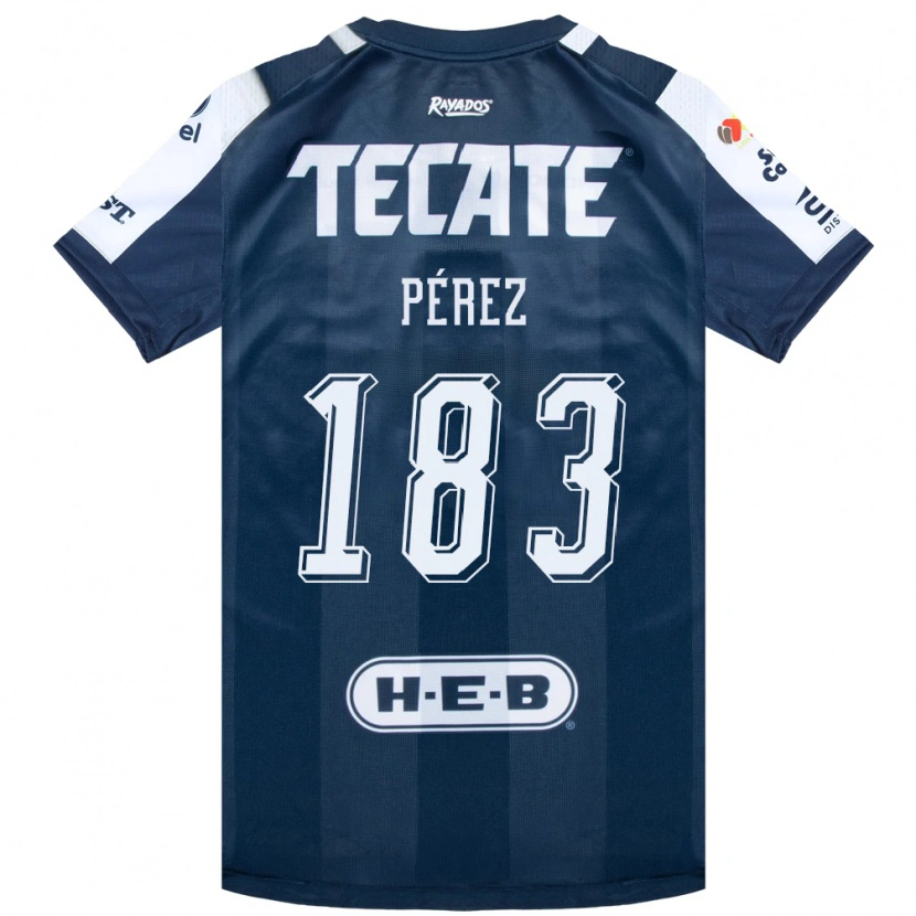 Danxen Criança Camisola Santiago Pérez #183 Azul Tinta Branco Vermelho Principal 2026/27 Camisa
