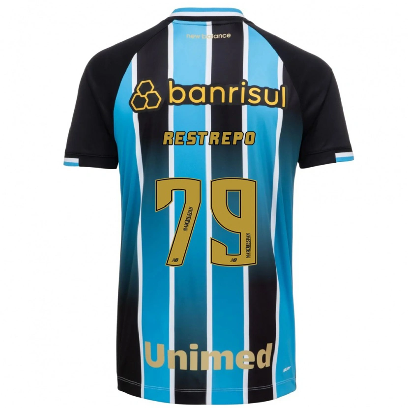 Danxen Criança Camisola Kelly Restrepo #79 Azul Marrom Preto Principal 2026/27 Camisa