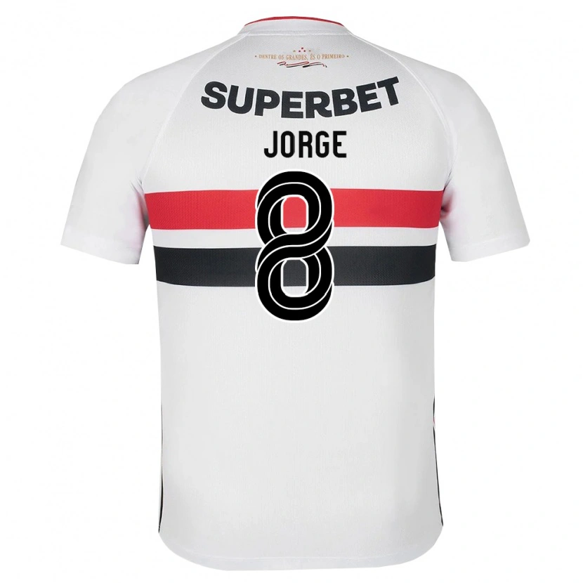 Danxen Criança Camisola Lucas Jorge #8 Branco Vermelho Preto Principal 2026/27 Camisa