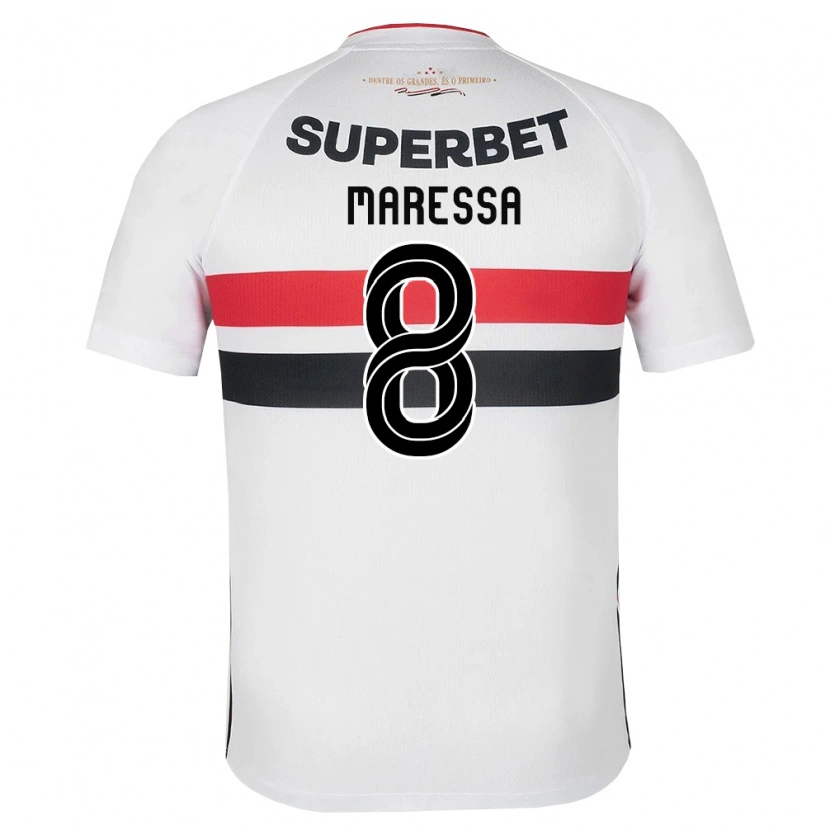 Danxen Criança Camisola Maressa #8 Branco Vermelho Preto Principal 2026/27 Camisa