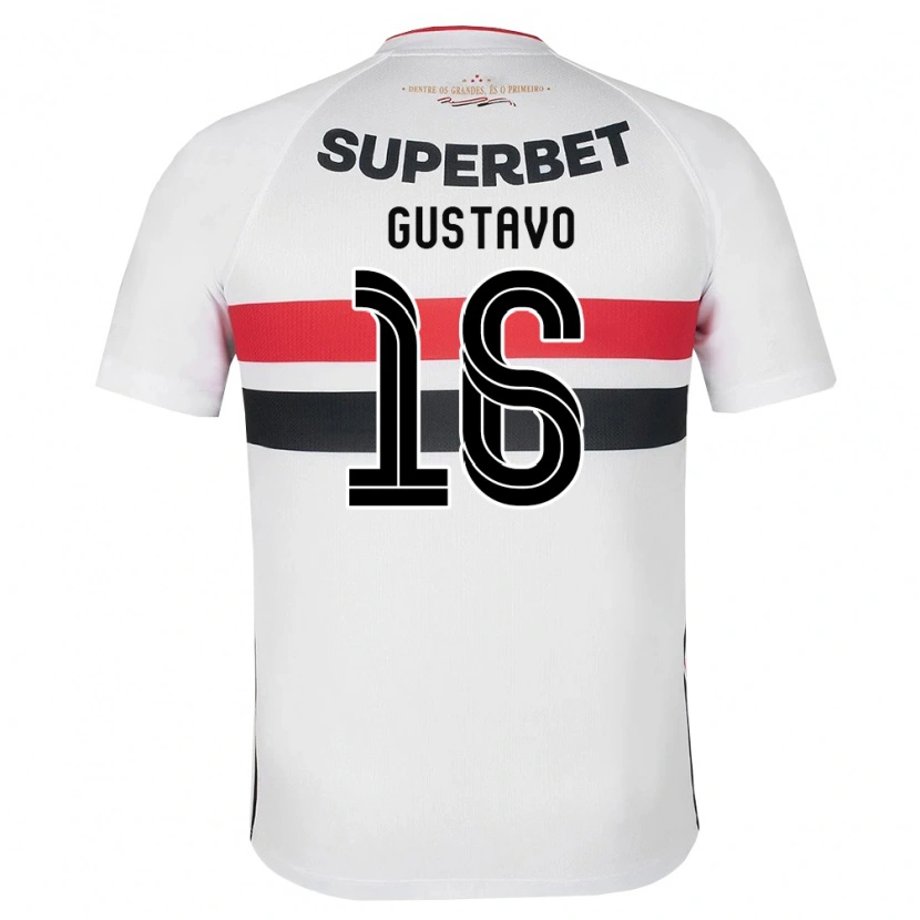 Danxen Criança Camisola Luiz Gustavo #16 Branco Vermelho Preto Principal 2026/27 Camisa