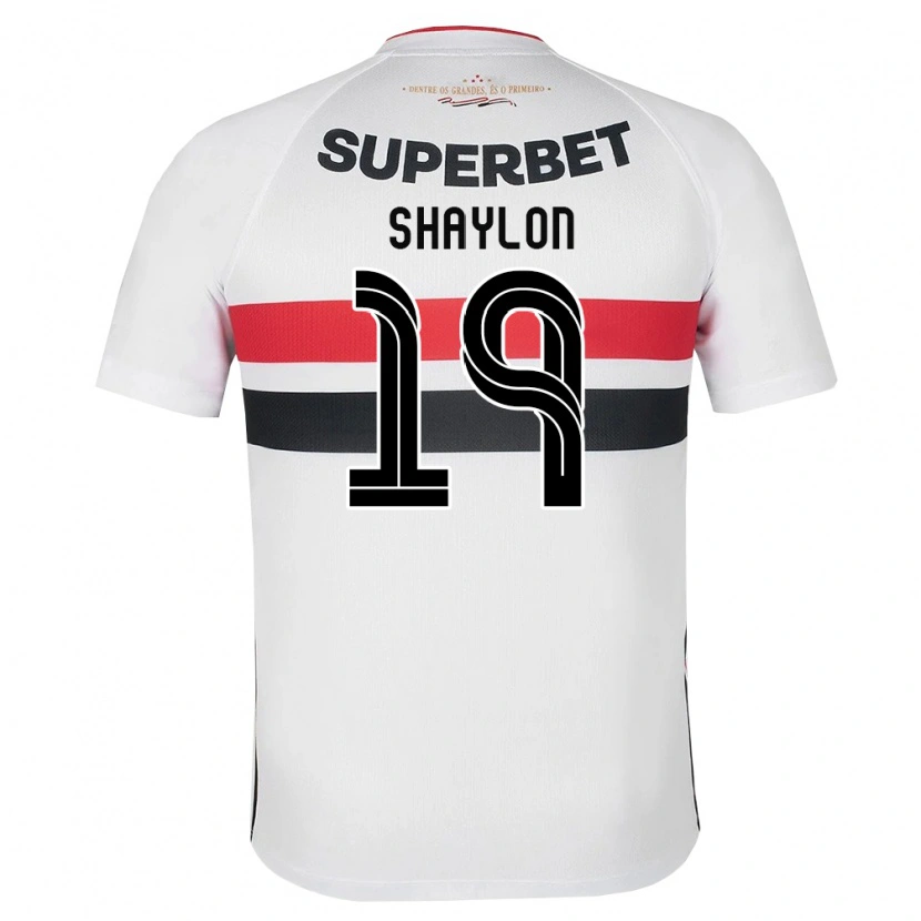 Danxen Criança Camisola Shaylon #19 Branco Vermelho Preto Principal 2026/27 Camisa