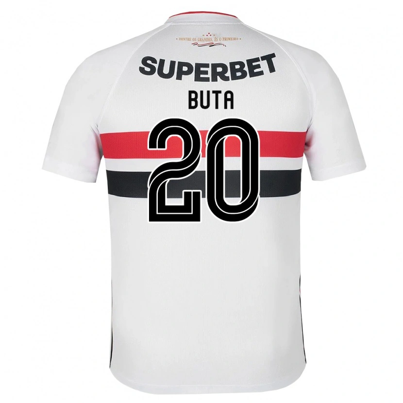 Danxen Criança Camisola Aurélio Buta #20 Branco Vermelho Preto Principal 2026/27 Camisa