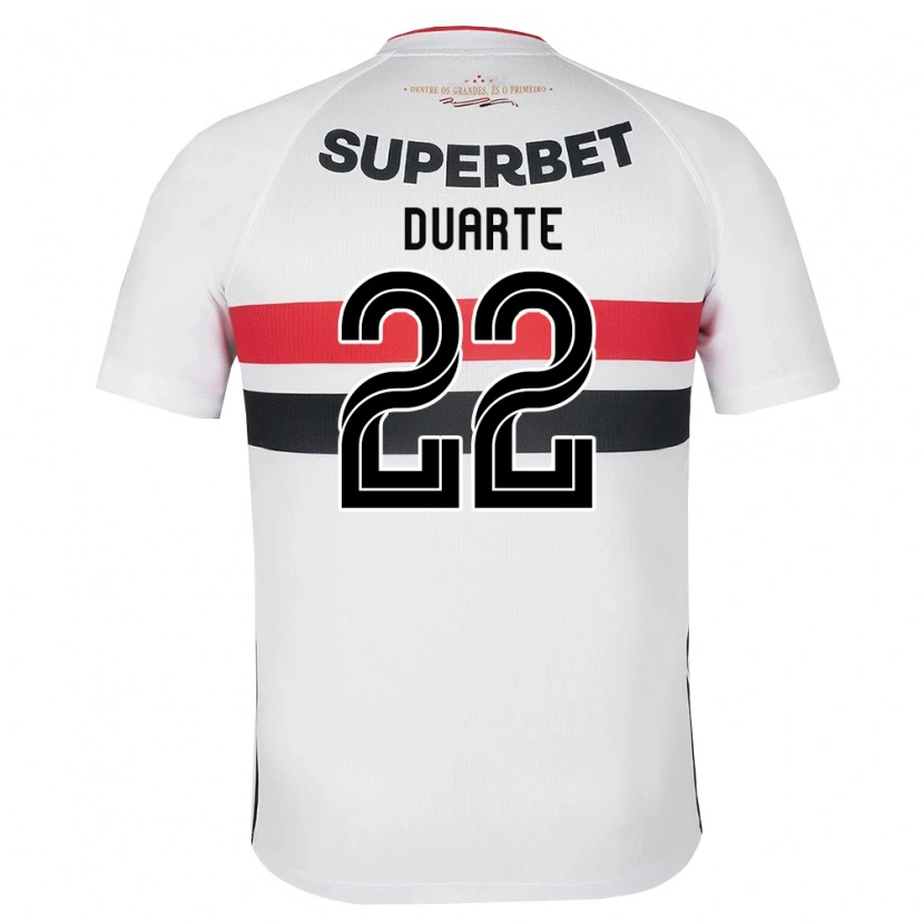 Danxen Criança Camisola Domingos Duarte #22 Branco Vermelho Preto Principal 2026/27 Camisa