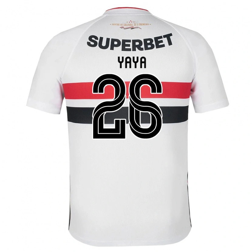 Danxen Criança Camisola Yaya #26 Branco Vermelho Preto Principal 2026/27 Camisa