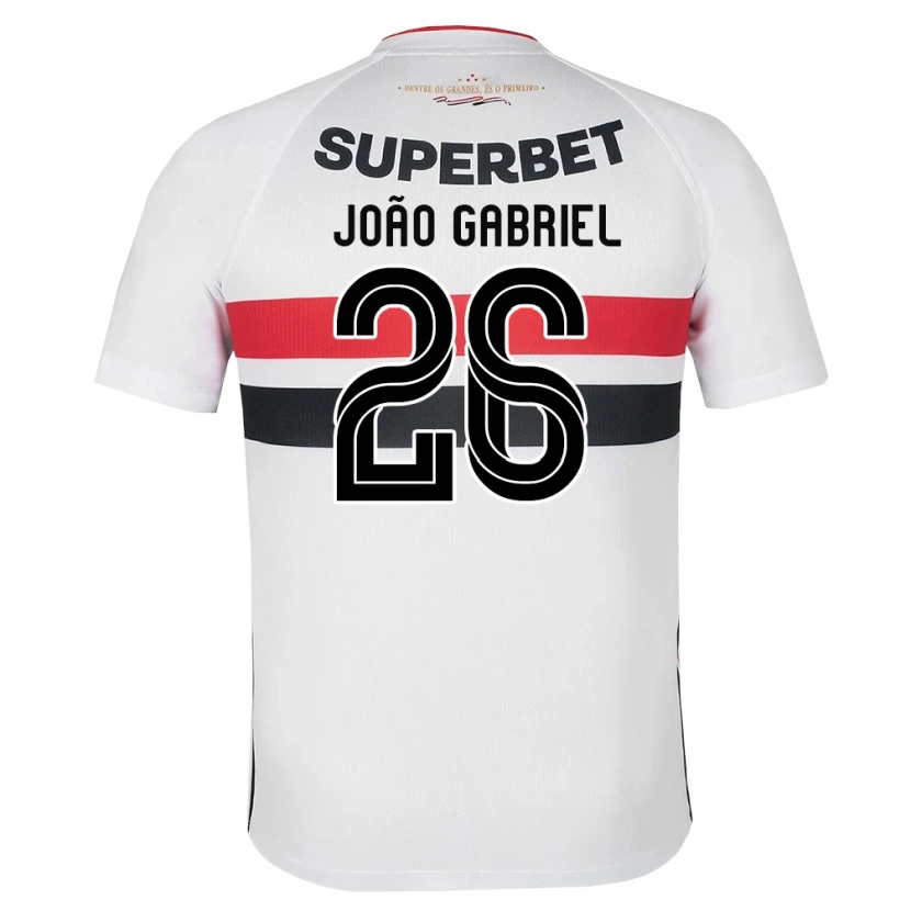 Danxen Criança Camisola João Gabriel #26 Branco Vermelho Preto Principal 2026/27 Camisa