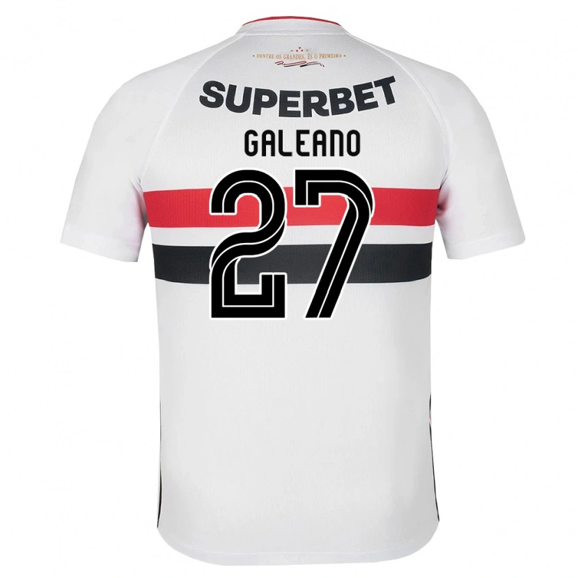 Danxen Criança Camisola Antonio Galeano #27 Branco Vermelho Preto Principal 2026/27 Camisa
