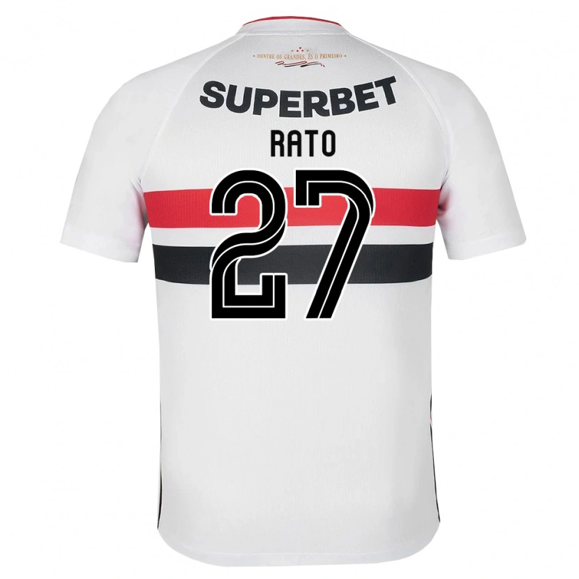 Danxen Criança Camisola Wellington Rato #27 Branco Vermelho Preto Principal 2026/27 Camisa