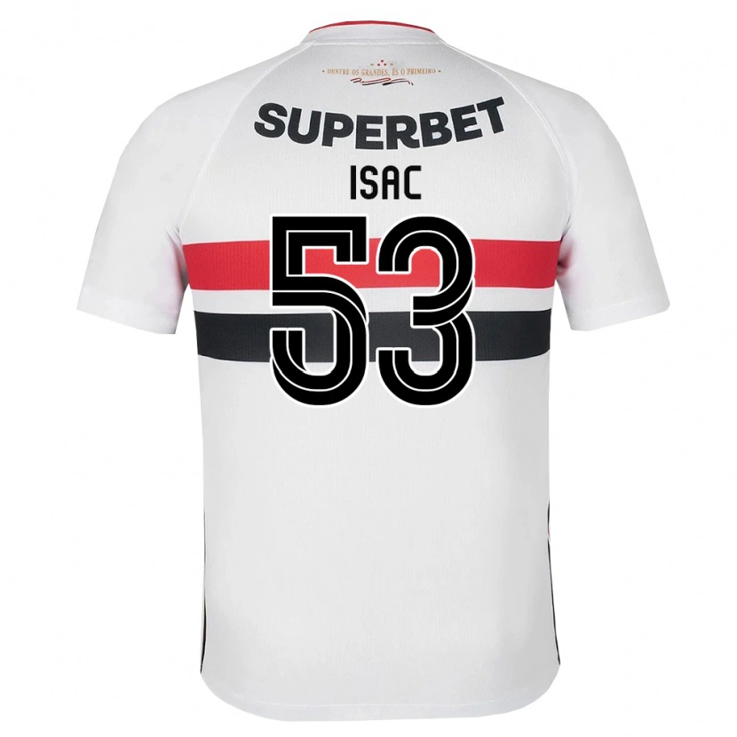 Danxen Criança Camisola Isac Silvestre Da Silva #53 Branco Vermelho Preto Principal 2026/27 Camisa