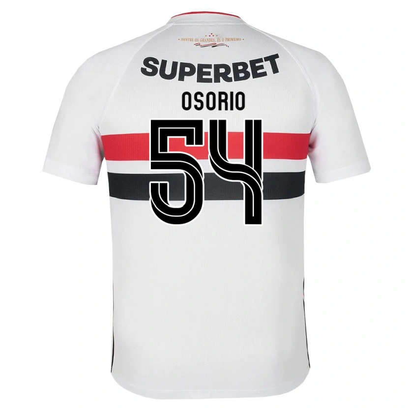 Danxen Criança Camisola Luis Osorio #54 Branco Vermelho Preto Principal 2026/27 Camisa