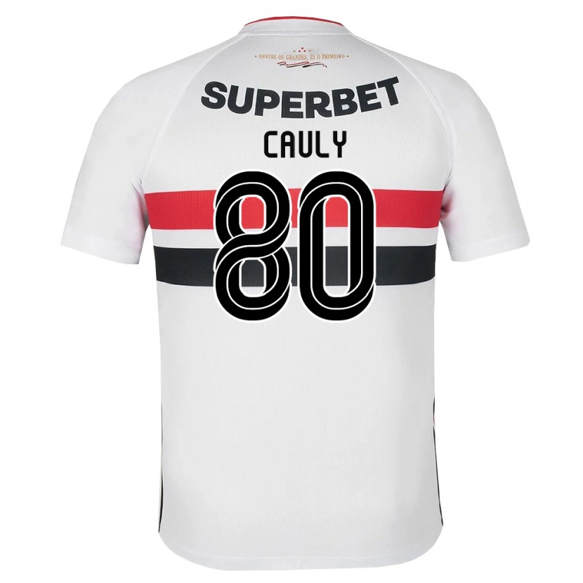 Danxen Criança Camisola Cauly Oliveira Souza #80 Branco Vermelho Preto Principal 2026/27 Camisa