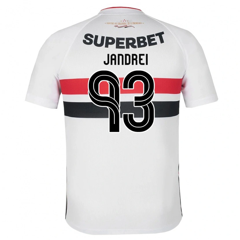 Danxen Criança Camisola Jandrei #93 Branco Vermelho Preto Principal 2026/27 Camisa