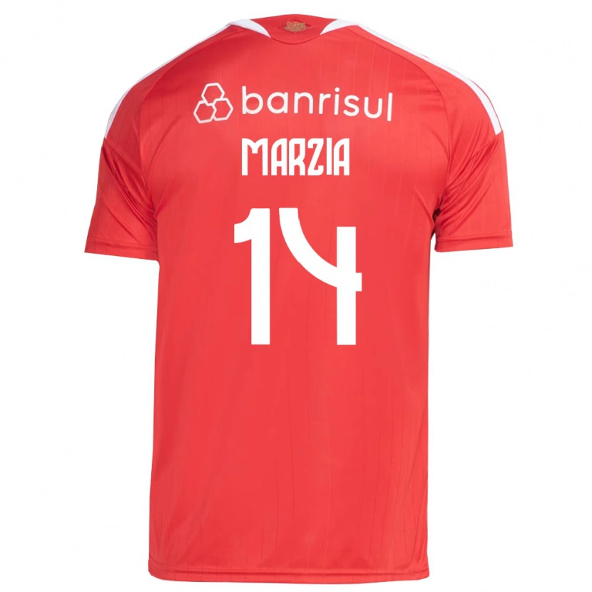 Danxen Criança Camisola Marzia #14 Vermelho Branco Principal 2026/27 Camisa