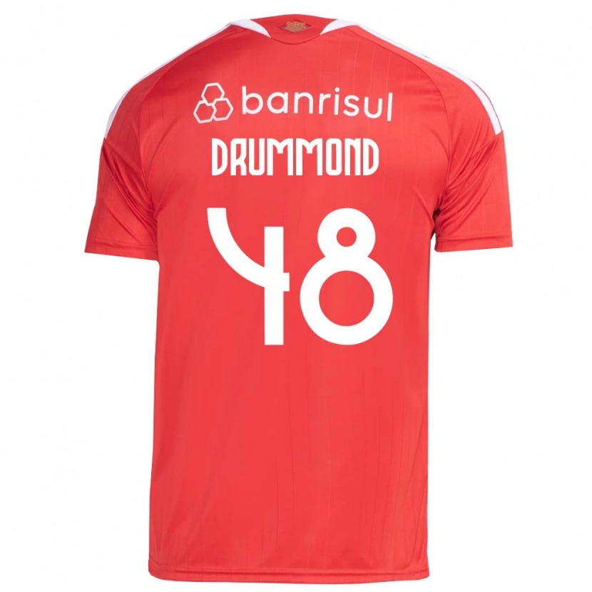 Danxen Criança Camisola Lucca Drummond #48 Vermelho Branco Principal 2026/27 Camisa