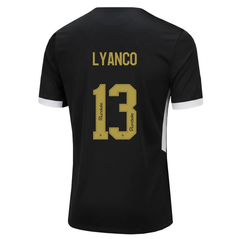 Danxen Criança Camisola Lyanco Evangelista Silveira Neves Vojnović #13 Preto Branco Amarelo Principal 2026/27 Camisa