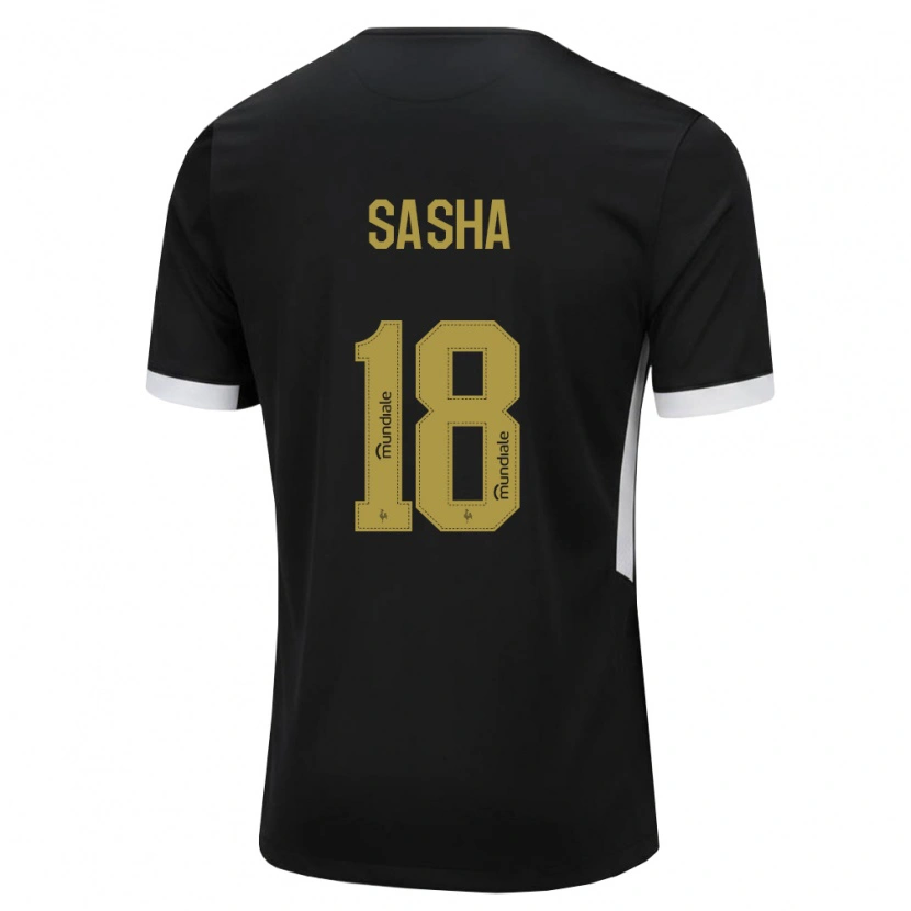 Danxen Criança Camisola Eduardo Sasha #18 Preto Branco Amarelo Principal 2026/27 Camisa