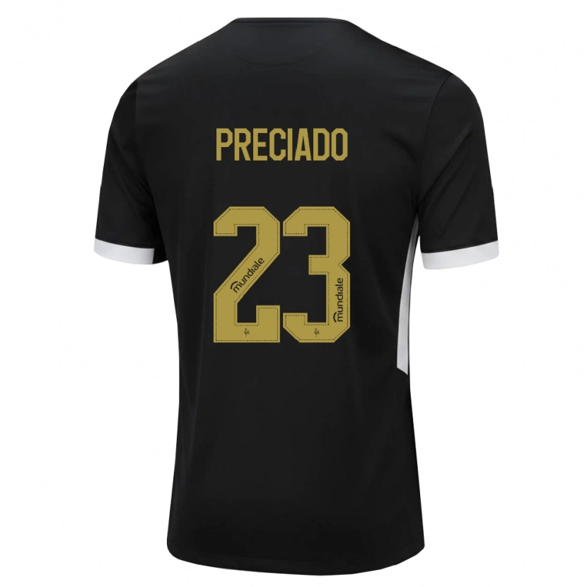 Danxen Criança Camisola Angelo Preciado #23 Preto Branco Amarelo Principal 2026/27 Camisa