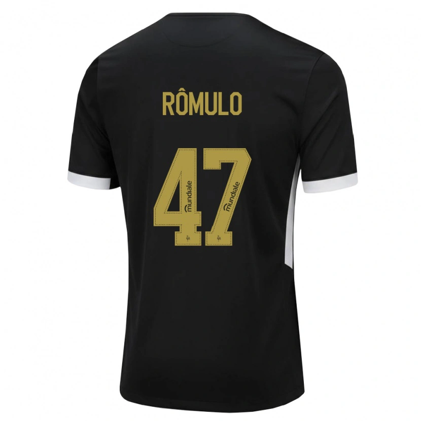 Danxen Criança Camisola Rômulo Helberte Pereira Júnior #47 Preto Branco Amarelo Principal 2026/27 Camisa
