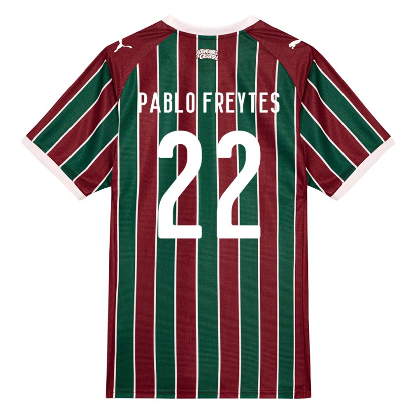 Danxen Criança Camisola Juan Pablo Freytes #22 Verde Borgonha Branco Principal 2026/27 Camisa