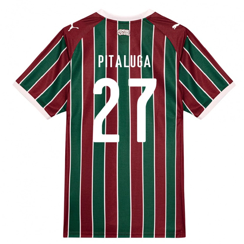 Danxen Criança Camisola Marcelo Pitaluga #27 Verde Borgonha Branco Principal 2026/27 Camisa